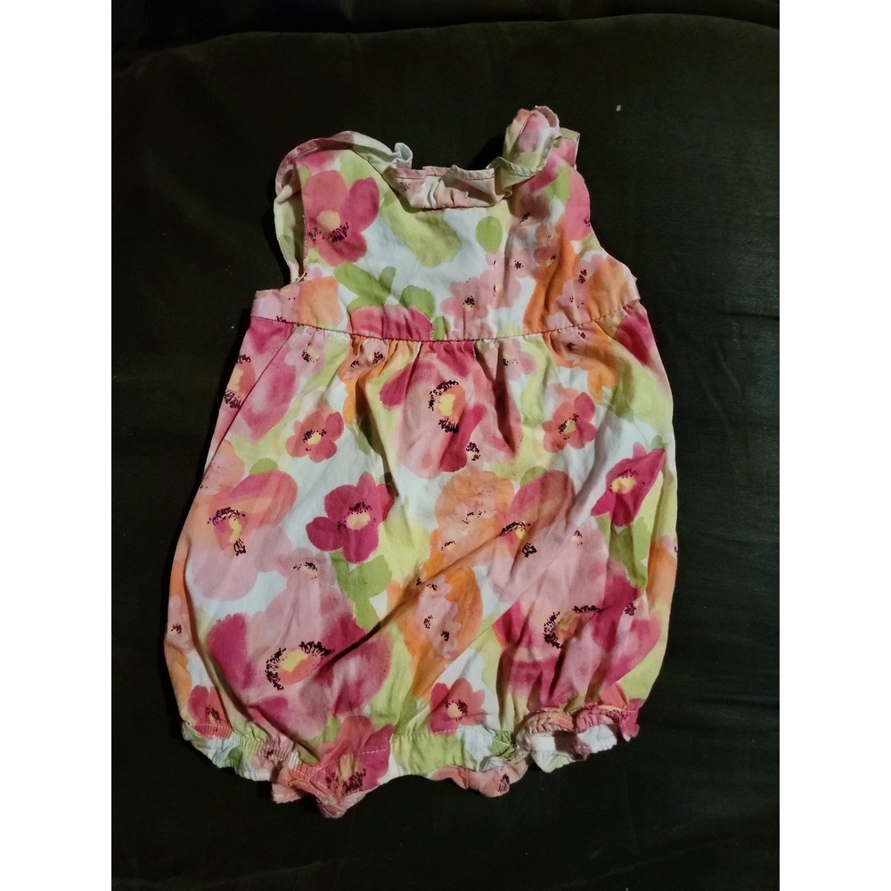 Gymboree floral‎ easter romper bubble 3 6 months